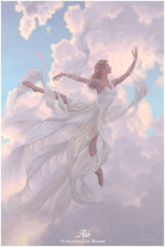 ...an oil painting of the Elemental Goddess of the Winds...