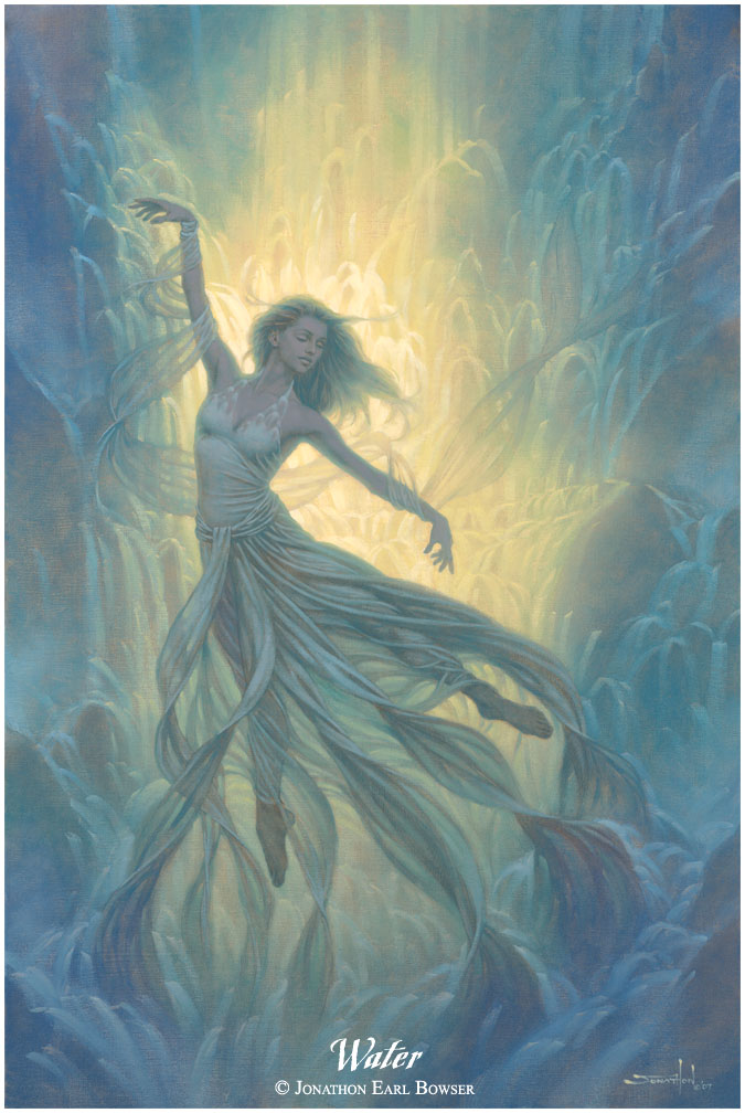...an oil painting of the Elemental Goddess of the Waters...